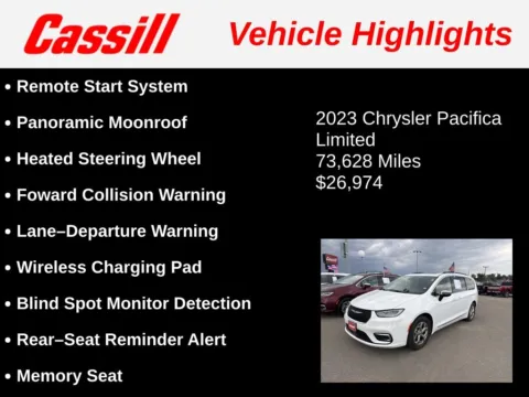 Another view of 2023 Chrysler Pacifica Limited for sale in Cedar Rapids, IA at Cassill Motors