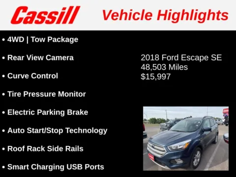 Another view of 2018 Ford Escape SE for sale in Cedar Rapids, IA at Cassill Motors