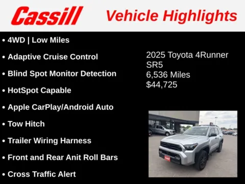 Another view of 2025 Toyota 4Runner SR5 for sale in Cedar Rapids, IA at Cassill Motors