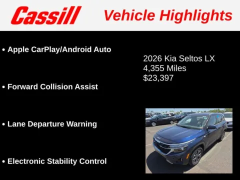 Another view of 2026 Kia Seltos LX for sale in Cedar Rapids, IA at Cassill Motors