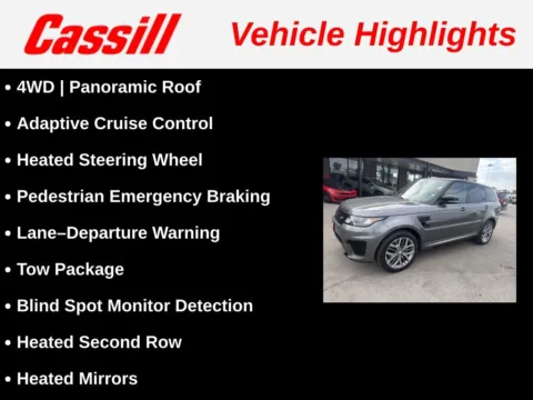 Another view of 2017 Land Rover Range Rover Sport 5.0L V8 Supercharged SVR for sale in Cedar Rapids, IA at Cassill Motors