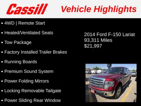 Another view of 2014 Ford F-150 Lariat for sale in Cedar Rapids, IA at Cassill Motors