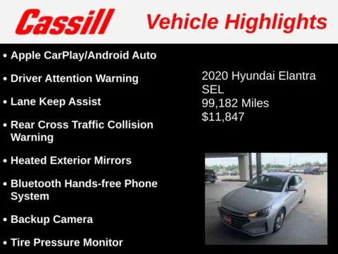 Another view of 2020 Hyundai Elantra SEL for sale in Cedar Rapids, IA at Cassill Motors