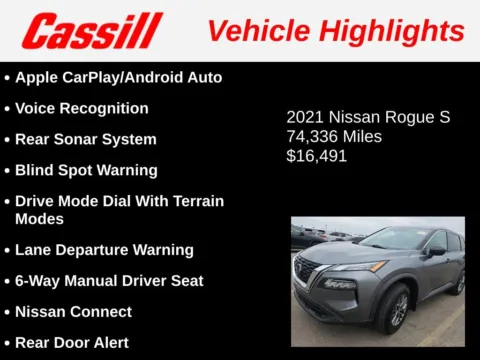 Another view of 2021 Nissan Rogue S for sale in Cedar Rapids, IA at Cassill Motors