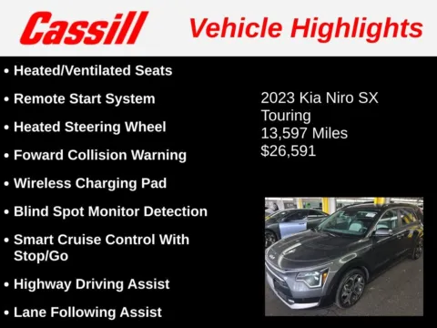 Another view of 2023 Kia Niro SX Touring for sale in Cedar Rapids, IA at Cassill Motors