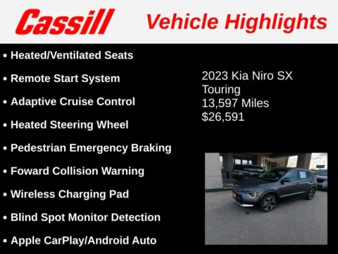 Another view of 2023 Kia Niro SX Touring for sale in Cedar Rapids, IA at Cassill Motors