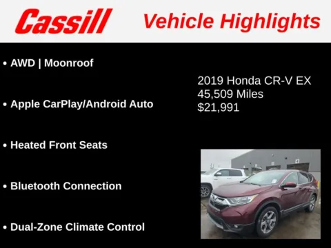 Another view of 2019 Honda CR-V EX for sale in Cedar Rapids, IA at Cassill Motors
