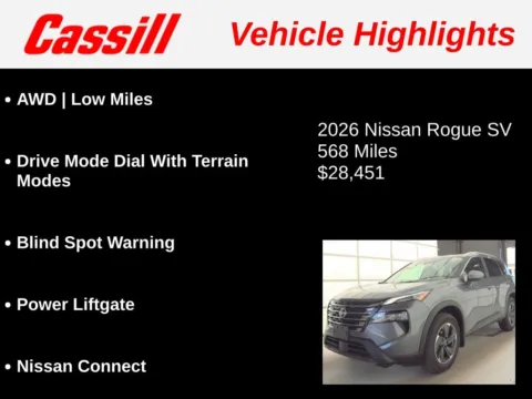 Another view of 2026 Nissan Rogue SV for sale in Cedar Rapids, IA at Cassill Motors