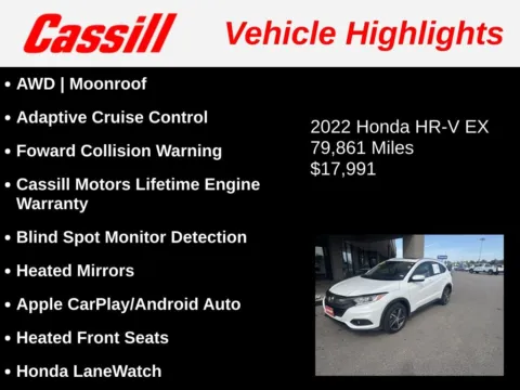 Another view of 2022 Honda HR-V EX for sale in Cedar Rapids, IA at Cassill Motors