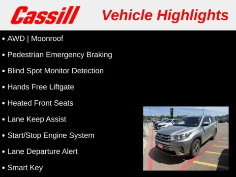 Another view of 2018 Toyota Highlander XLE for sale in Cedar Rapids, IA at Cassill Motors