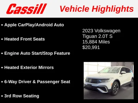 Another view of 2023 Volkswagen Tiguan 2.0T S for sale in Cedar Rapids, IA at Cassill Motors