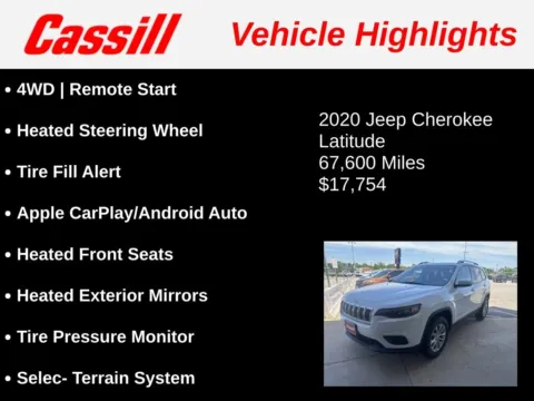 Another view of 2020 Jeep Cherokee Latitude for sale in Cedar Rapids, IA at Cassill Motors