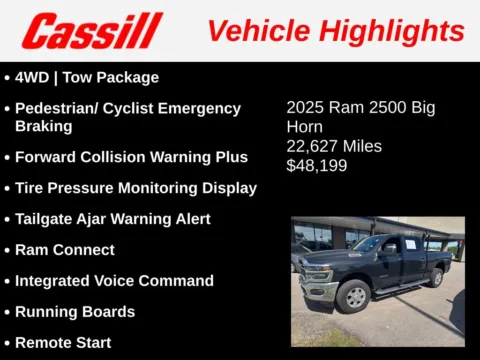 Another view of 2025 Ram 2500 Big Horn for sale in Cedar Rapids, IA at Cassill Motors