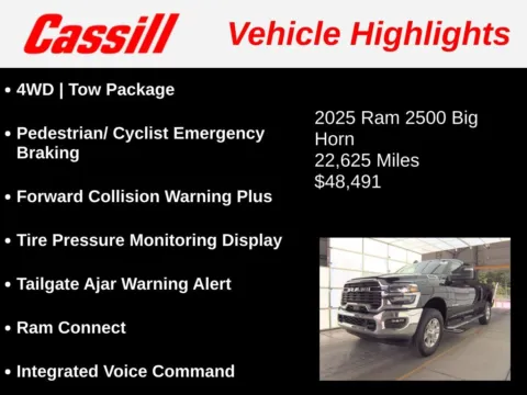 Another view of 2025 Ram 2500 Big Horn for sale in Cedar Rapids, IA at Cassill Motors