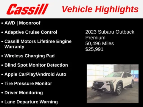 Another view of 2023 Subaru Outback Premium for sale in Cedar Rapids, IA at Cassill Motors