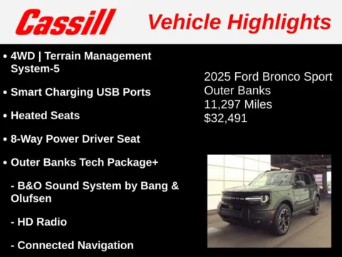 Another view of 2025 Ford Bronco Sport Outer Banks for sale in Cedar Rapids, IA at Cassill Motors
