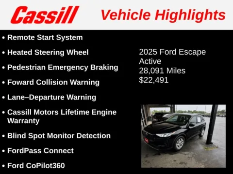 Another view of 2025 Ford Escape Active for sale in Cedar Rapids, IA at Cassill Motors