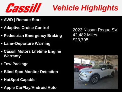 Another view of 2023 Nissan Rogue SV for sale in Cedar Rapids, IA at Cassill Motors