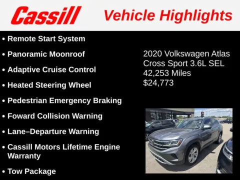 Another view of 2020 Volkswagen Atlas Cross Sport 3.6L V6 SEL for sale in Cedar Rapids, IA at Cassill Motors