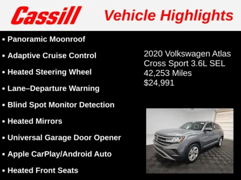 Another view of 2020 Volkswagen Atlas Cross Sport 3.6L V6 SEL for sale in Cedar Rapids, IA at Cassill Motors