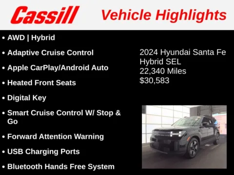 Another view of 2024 Hyundai Santa Fe Hybrid SEL for sale in Cedar Rapids, IA at Cassill Motors