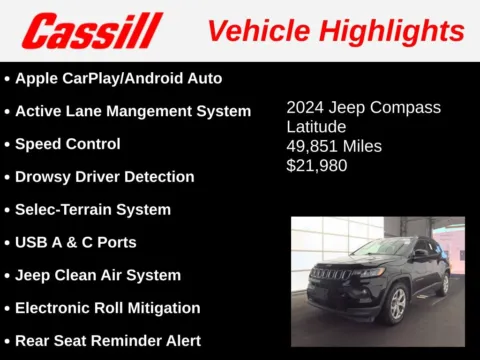 Another view of 2024 Jeep Compass Latitude for sale in Cedar Rapids, IA at Cassill Motors
