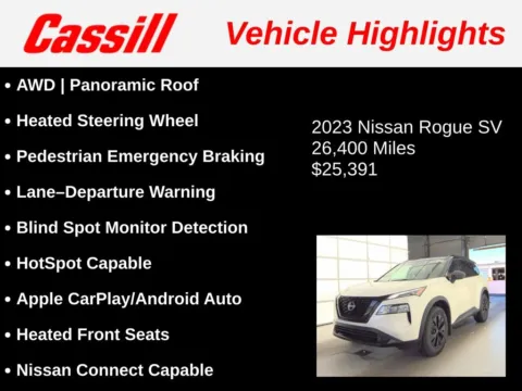 Another view of 2023 Nissan Rogue SV for sale in Cedar Rapids, IA at Cassill Motors