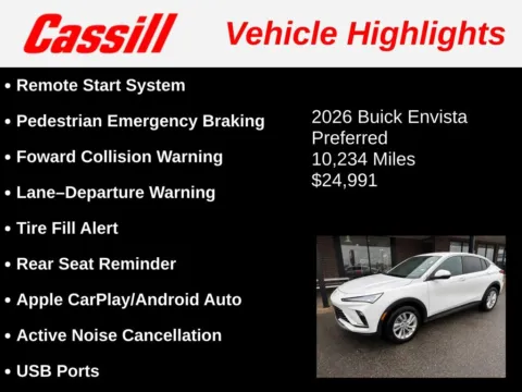 Another view of 2026 Buick Envista Preferred for sale in Cedar Rapids, IA at Cassill Motors