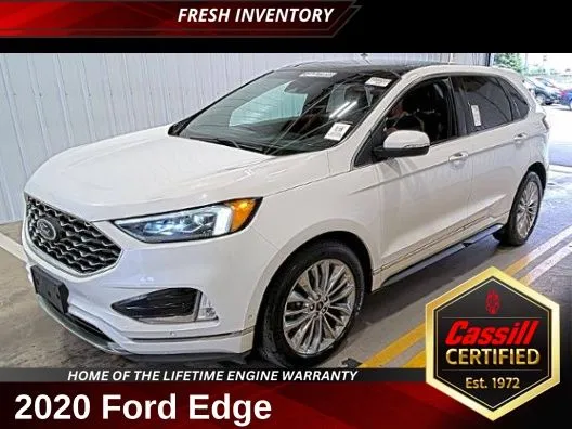 White 2020 Ford Edge Titanium for sale in Cedar Rapids, IA