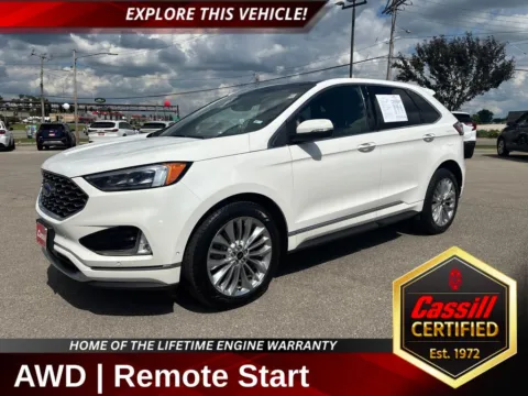 White 2020 Ford Edge Titanium for sale in Cedar Rapids, IA