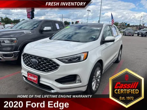 White 2020 Ford Edge Titanium for sale in Cedar Rapids, IA