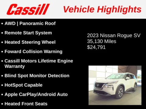 Another view of 2023 Nissan Rogue SV for sale in Cedar Rapids, IA at Cassill Motors