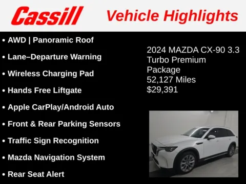 Another view of 2024 Mazda CX-90 3.3 Turbo Premium for sale in Cedar Rapids, IA at Cassill Motors