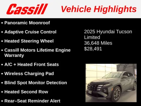 Another view of 2025 Hyundai Tucson Limited for sale in Cedar Rapids, IA at Cassill Motors