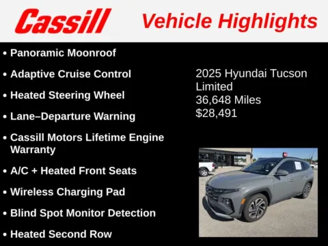 Another view of 2025 Hyundai Tucson Limited for sale in Cedar Rapids, IA at Cassill Motors