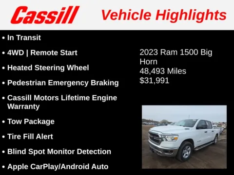 Another view of 2023 Ram 1500 Big Horn/Lone Star for sale in Cedar Rapids, IA at Cassill Motors