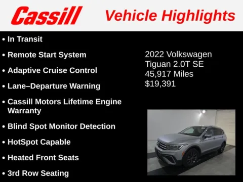 Another view of 2022 Volkswagen Tiguan 2.0T SE for sale in Cedar Rapids, IA at Cassill Motors