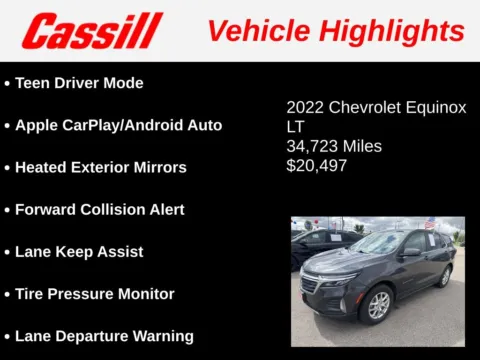 Another view of 2022 Chevrolet Equinox LT for sale in Cedar Rapids, IA at Cassill Motors