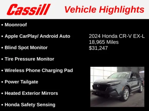 Another view of 2024 Honda CR-V EX-L for sale in Cedar Rapids, IA at Cassill Motors