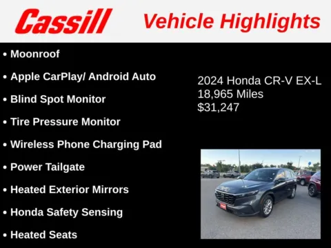 Another view of 2024 Honda CR-V EX-L for sale in Cedar Rapids, IA at Cassill Motors