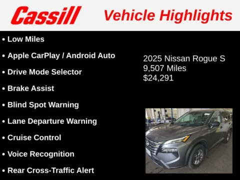 Another view of 2025 Nissan Rogue S for sale in Cedar Rapids, IA at Cassill Motors