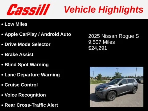 Another view of 2025 Nissan Rogue S for sale in Cedar Rapids, IA at Cassill Motors