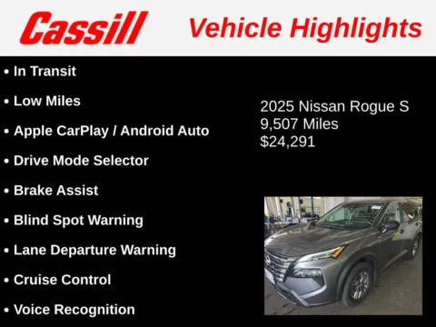 Another view of 2025 Nissan Rogue S for sale in Cedar Rapids, IA at Cassill Motors