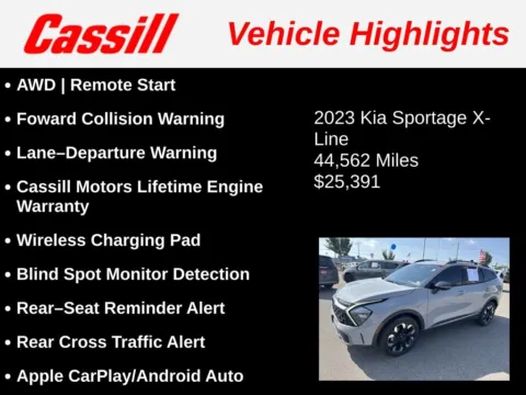 Another view of 2023 Kia Sportage X-Line for sale in Cedar Rapids, IA at Cassill Motors