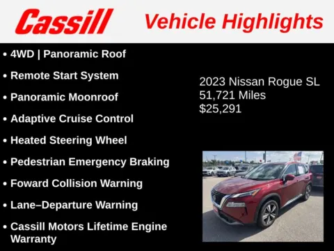 Another view of 2023 Nissan Rogue SL for sale in Cedar Rapids, IA at Cassill Motors