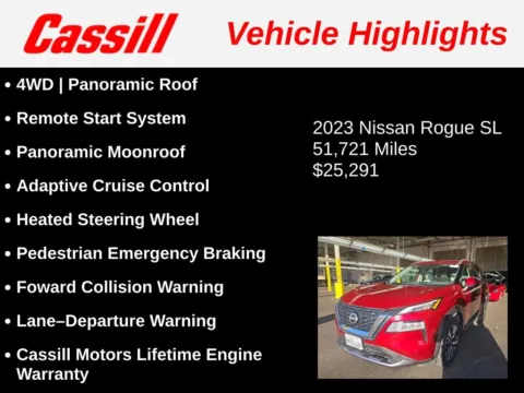 Another view of 2023 Nissan Rogue SL for sale in Cedar Rapids, IA at Cassill Motors