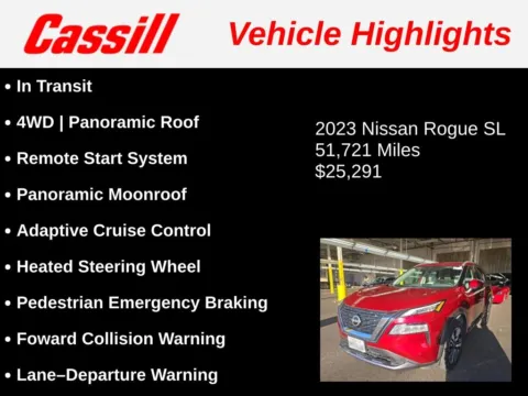 Another view of 2023 Nissan Rogue SL for sale in Cedar Rapids, IA at Cassill Motors