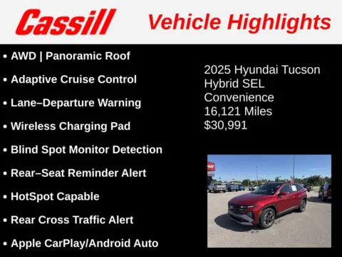 Another view of 2025 Hyundai Tucson Hybrid SEL Convenience for sale in Cedar Rapids, IA at Cassill Motors