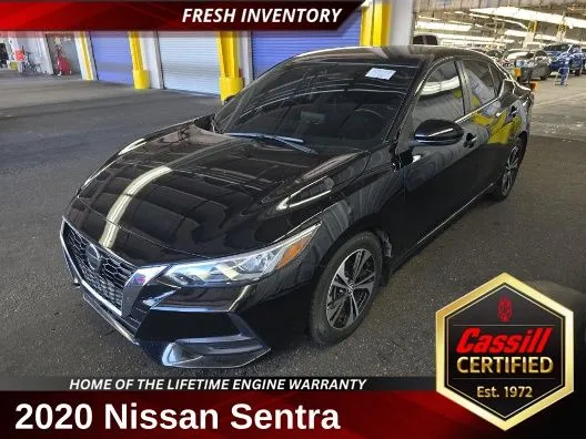 Black 2020 Nissan Sentra SV for sale in Cedar Rapids, IA