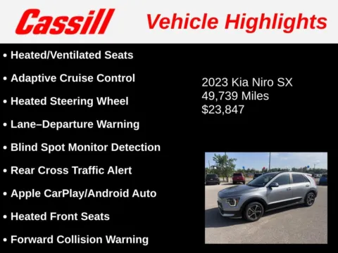 Another view of 2023 Kia Niro SX for sale in Cedar Rapids, IA at Cassill Motors